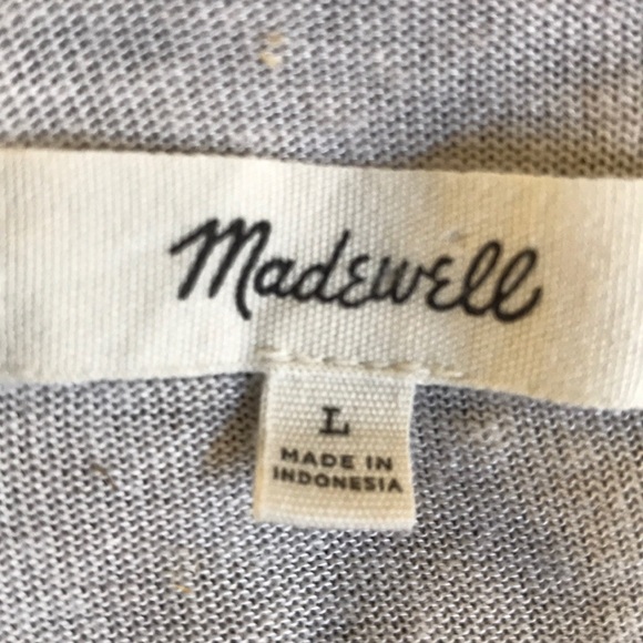 Madewell cream long-sleeve top with side tie - Picture 4 of 6